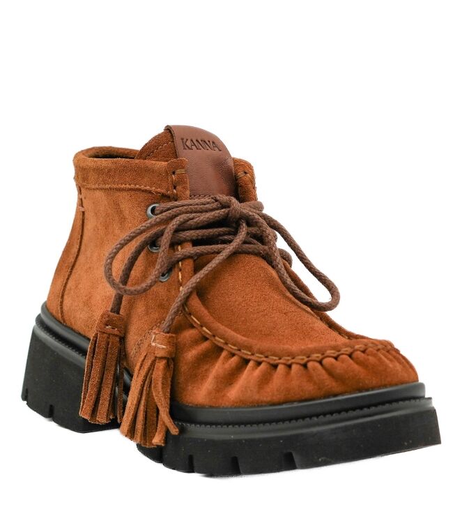 Kanna Kanna dames veterschoenen cognac Charme Sauro Kanna Dames Veterschoenen Cognac