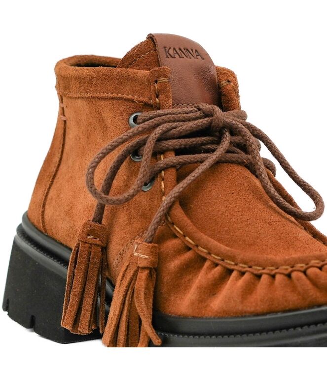 Kanna Kanna dames veterschoenen cognac Charme Sauro Kanna Dames Veterschoenen Cognac