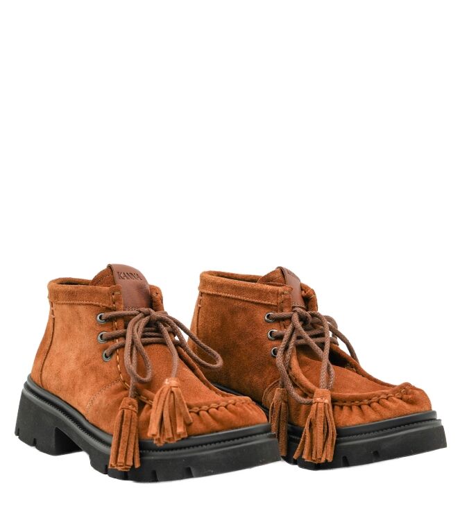 Kanna Kanna dames veterschoenen cognac Charme Sauro Kanna Dames Veterschoenen Cognac