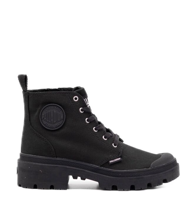 Palladium Dames Halfhoge Veterschoenen in Zwart online kopen