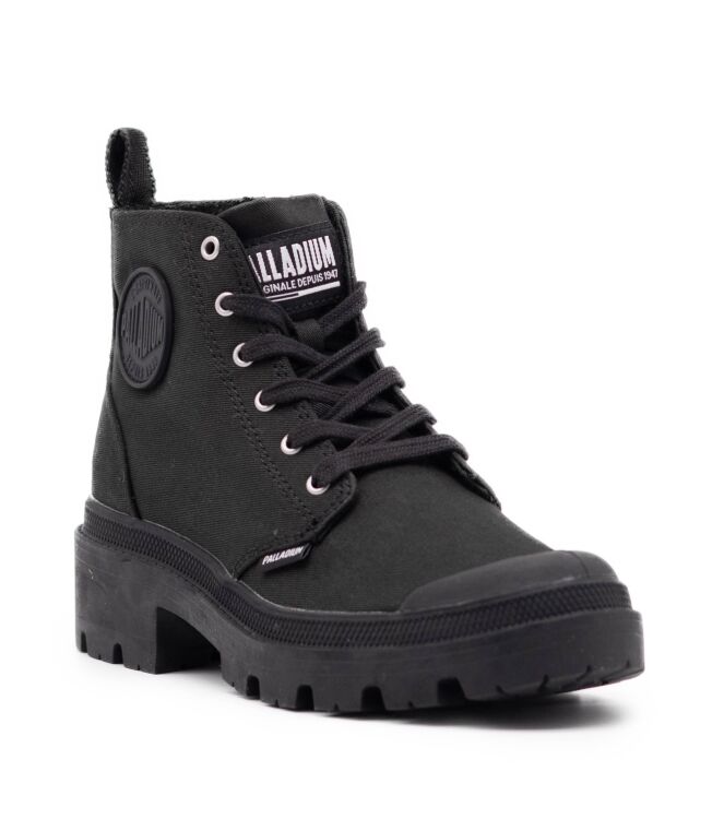 Palladium Dames Halfhoge Veterschoenen in Zwart online kopen