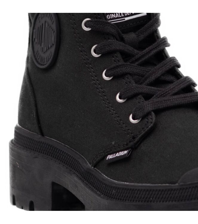 Palladium Dames Halfhoge Veterschoenen in Zwart online kopen