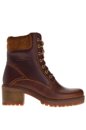 Panama Jack halfhoge dames veterboots cognac