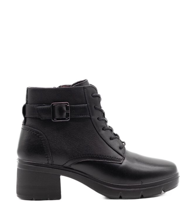 The Happy Monk The Happy Monk dames veterboots op hak zwart Negro The Happy Monk Dames Halfhoge Veterschoenen in Zwart online kopen
