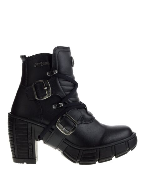 New rock Dames veterschoenen zwart