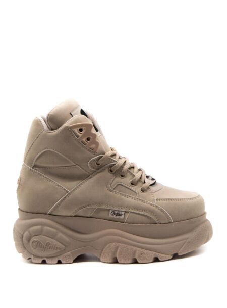 Buffalo Buffalo Platform High Shoe Laces Beige for Women