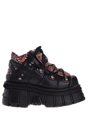 new rock New Rock Platform Shoe Laces Black for Women