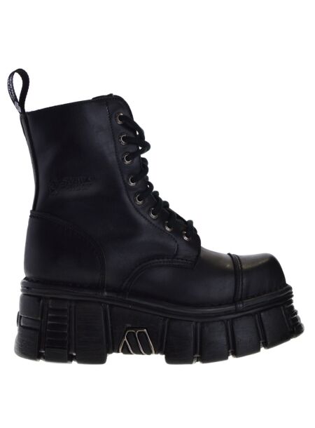 New rock Hoge dames veterboots zwart