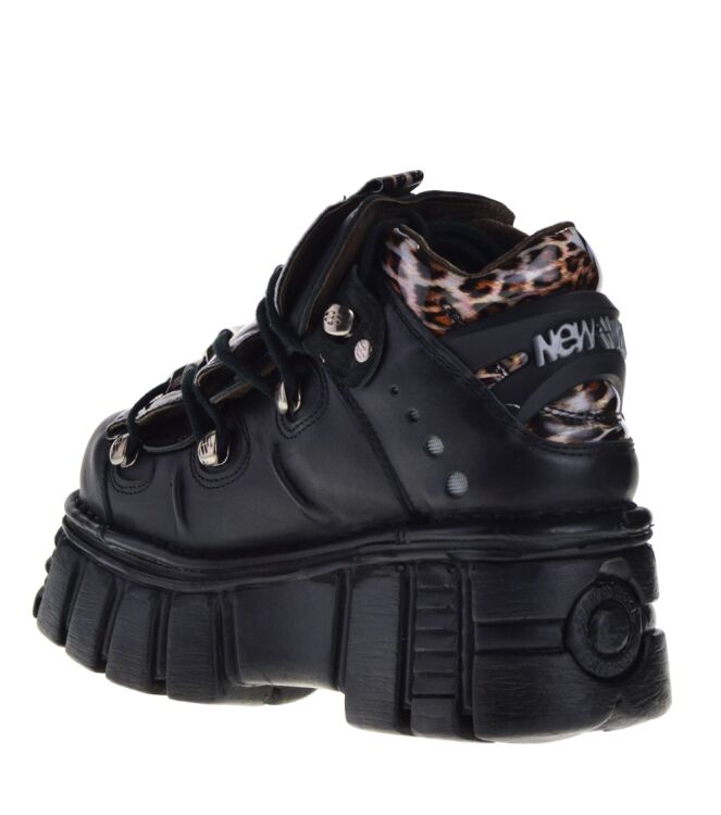 New Rock Dames Platform Veterboots Zwart Camouflage online kopen