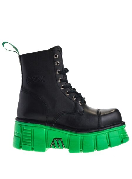 New rock Hoge dames veterboots zwart