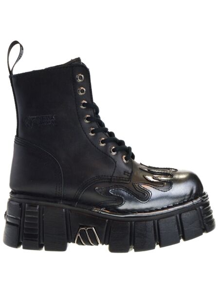 New rock New Rock Platform High Shoes Laces Black for Women