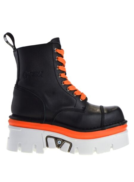 New rock Hoge dames veterboots zwart