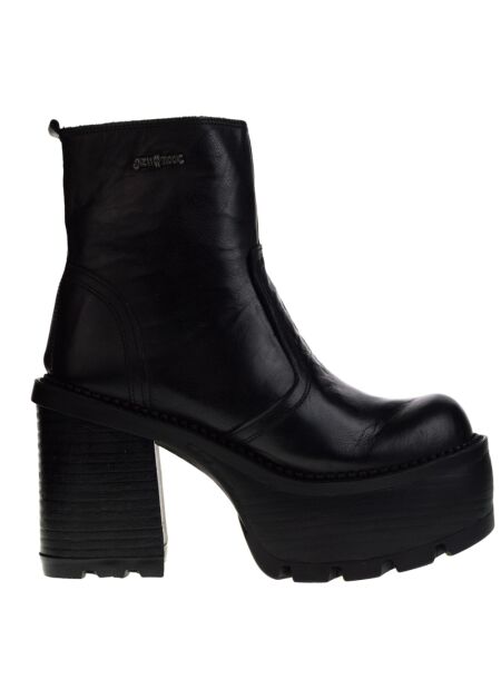 New rock Hoge dames veterboots zwart