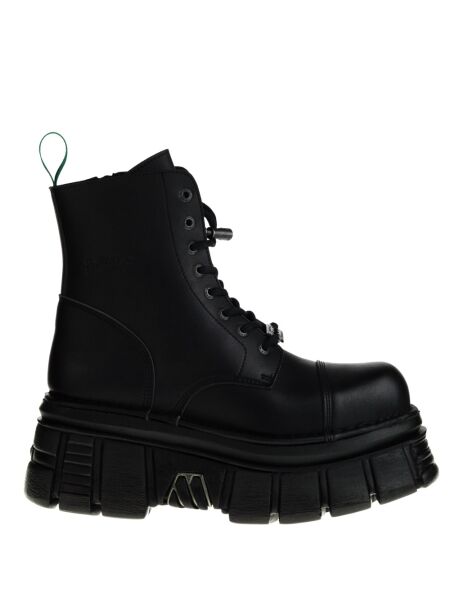 New rock Dames veterboots zwart vegan