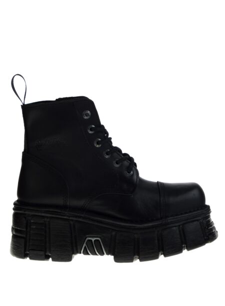 New rock Dames veterboots plateau zwart