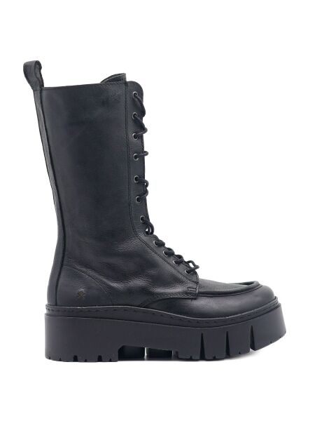 Art Dames veterboots plateau zwart
