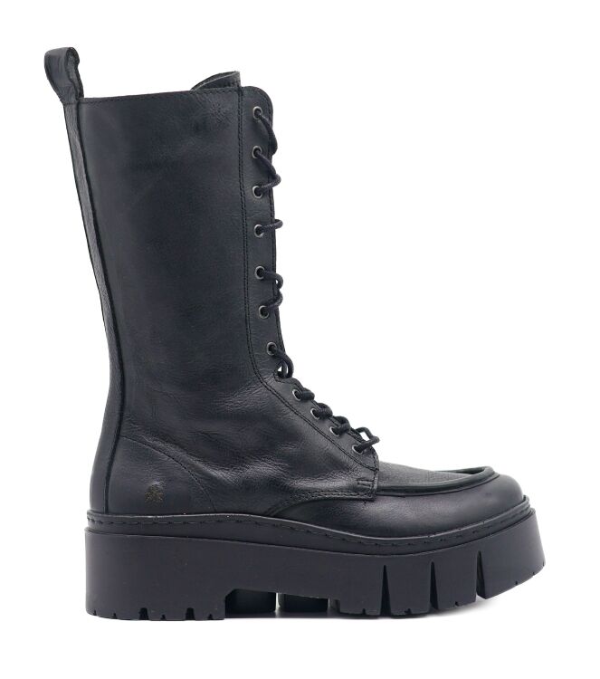 art  Dames Veterboots Plateau Zwart 
