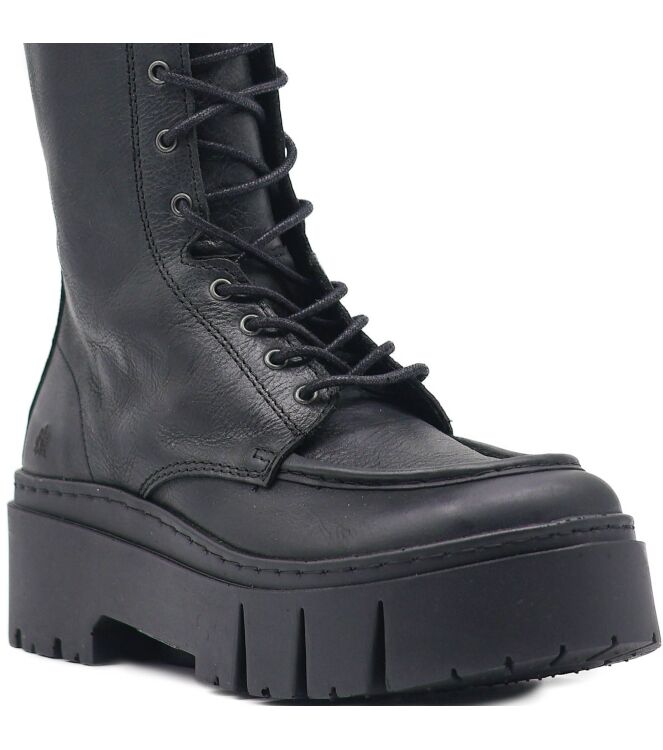 art  Dames Veterboots Plateau Zwart 