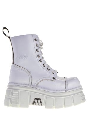 New Rock hoge dames veterboots wit