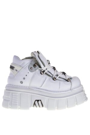 New Rock dames platform veterboots wit