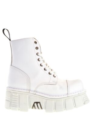 New Rock dames platform veterboots wit
