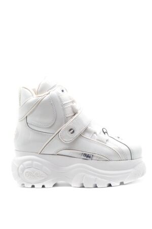 Buffalo dames veterboots wit lak