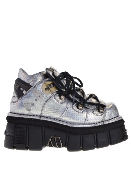 New rock New Rock Platform Shoe Laces Silver for Women