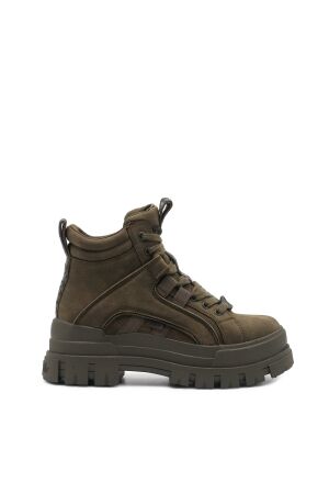 buffalo dames veterboots groen vegan
