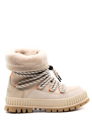 Palladium dames veterboots gevoerd beige