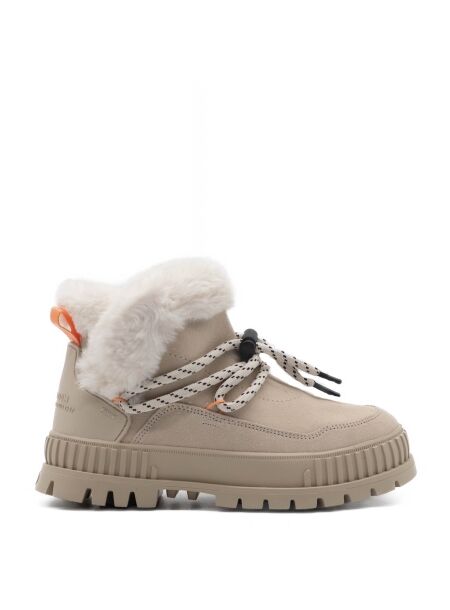 Palladium Dames veterboots gevoerd beige