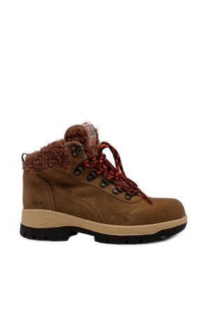 3P dames veterboots gevoerd beige