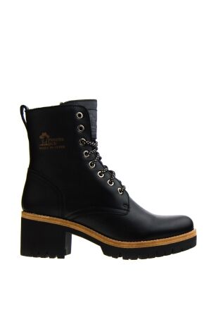 Panama Jack dames veterboots gevoerd zwart