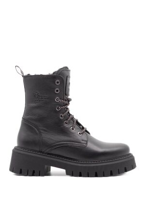 Panama Jack dames veterboots gevoerd zwart