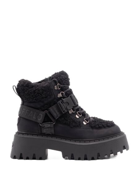 Buffalo Dames veterboots gevoerd zwart