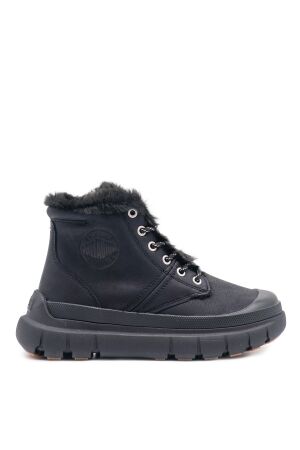 palladium dames veterboots gevoerd zwart