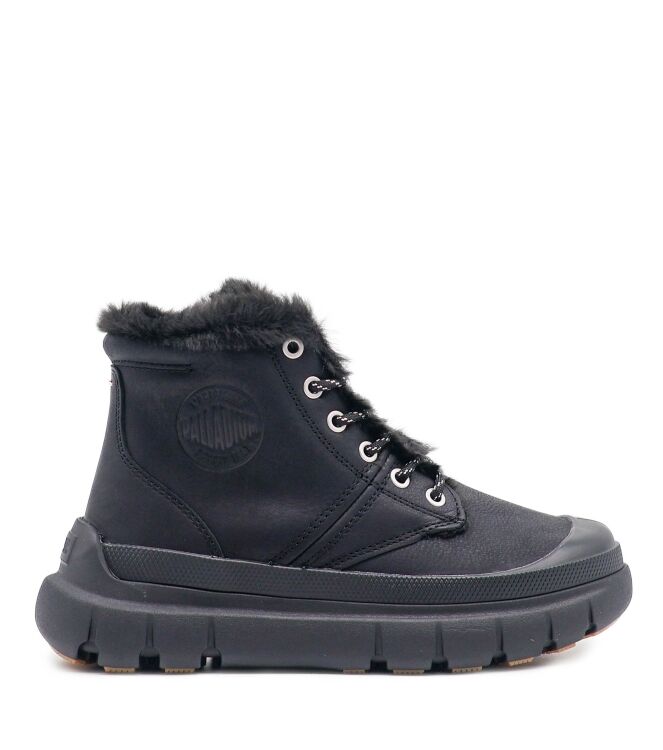 palladium palladium dames veterboots gevoerd zwart Black palladium Dames Veterboots Gevoerd Zwart