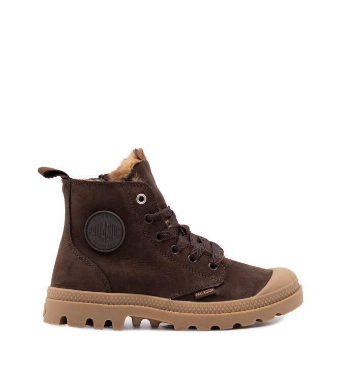 palladium palladium dames veterboots gevoerd bruin Dark Cocoa palladium Dames Veterboots Gevoerd Bruin
