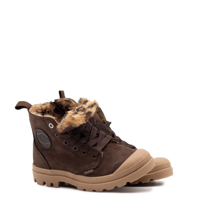 palladium palladium dames veterboots gevoerd bruin Dark Cocoa palladium Dames Veterboots Gevoerd Bruin