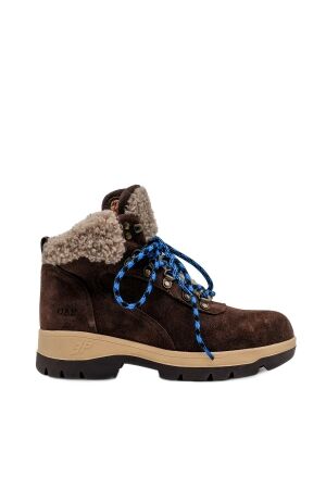3P dames veterboots gevoerd bruin