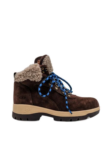 3p Dames veterboots gevoerd bruin