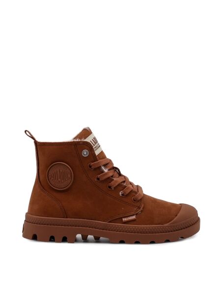 Palladium Dames veterboots gevoerd bruib