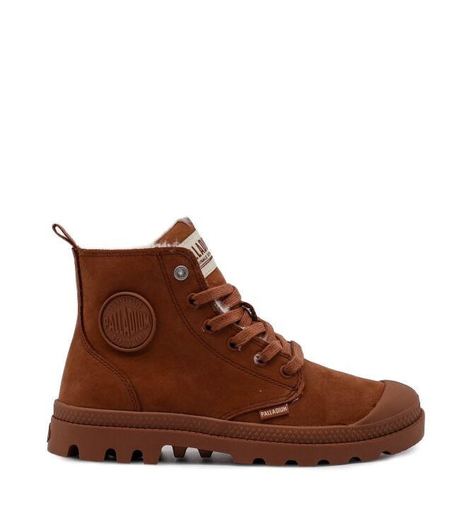 palladium  Dames Veterboots Gevoerd Bruib 