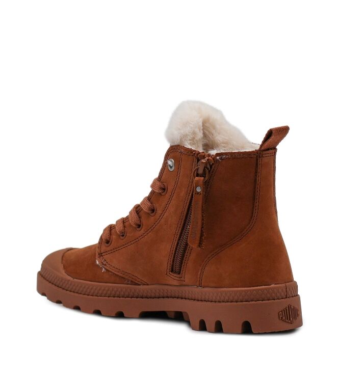 palladium  Dames Veterboots Gevoerd Bruib 