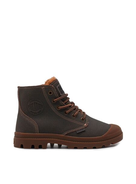 Palladium Dames veterboots gevoerd bruin