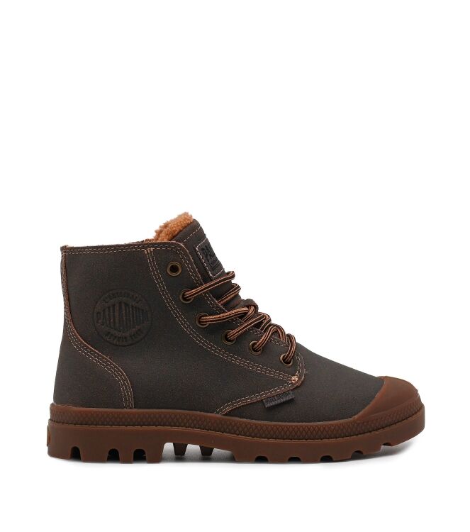 palladium palladium dames veterboots gevoerd bruin Raw Brown palladium Dames Veterboots Gevoerd Bruin