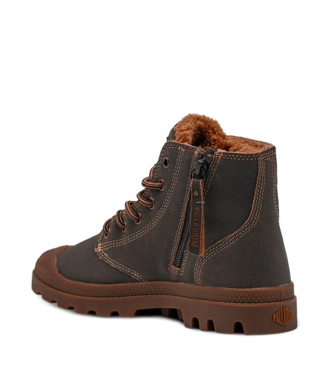 palladium palladium dames veterboots gevoerd bruin Raw Brown palladium Dames Veterboots Gevoerd Bruin