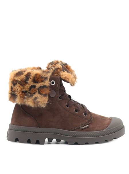 Palladium Dames veterboots gevoerd bruin