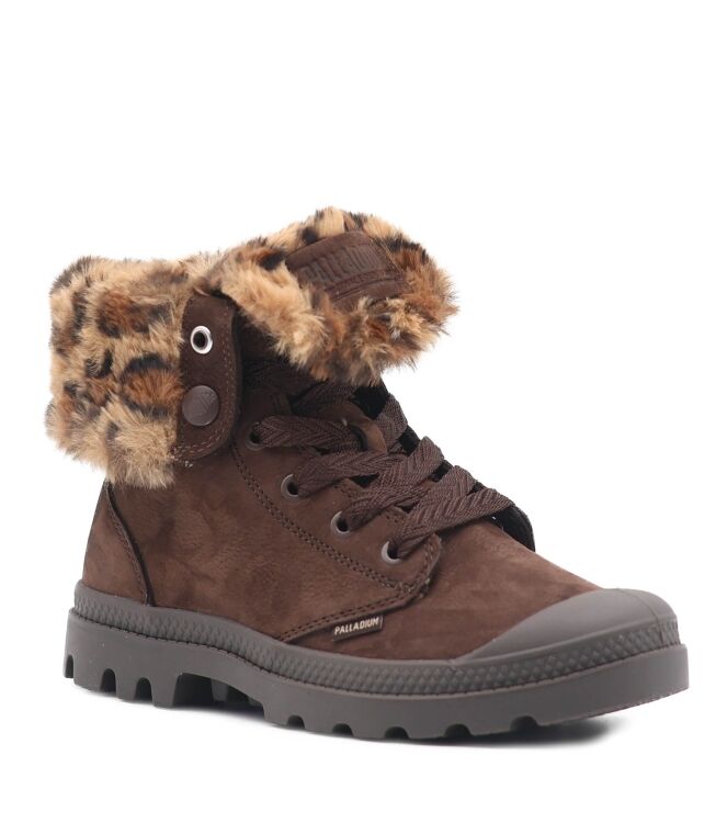 palladium  Dames Veterboots Gevoerd Bruin 