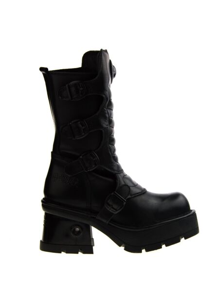 New rock Dames bikerboots zwart