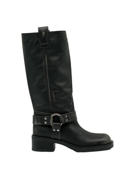 Gisel moire Dames bikerboots zwart
